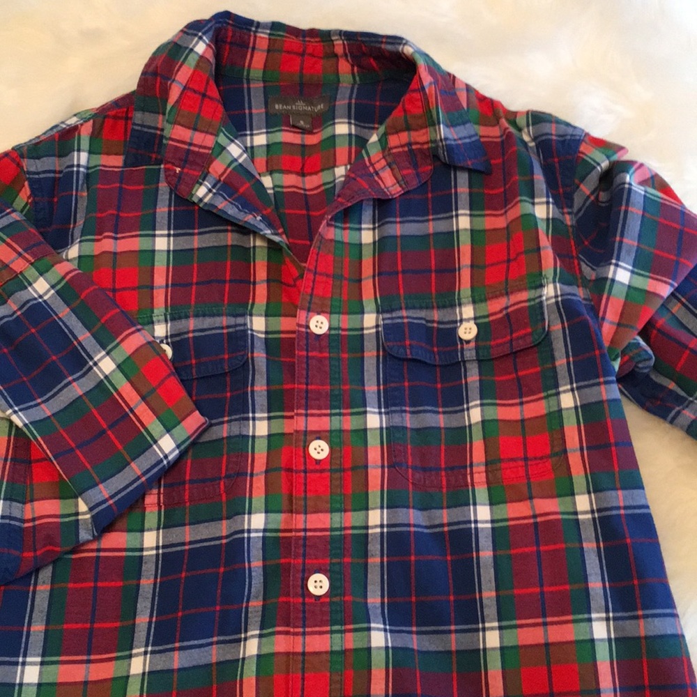 LLBean Signature Plaid Button Down